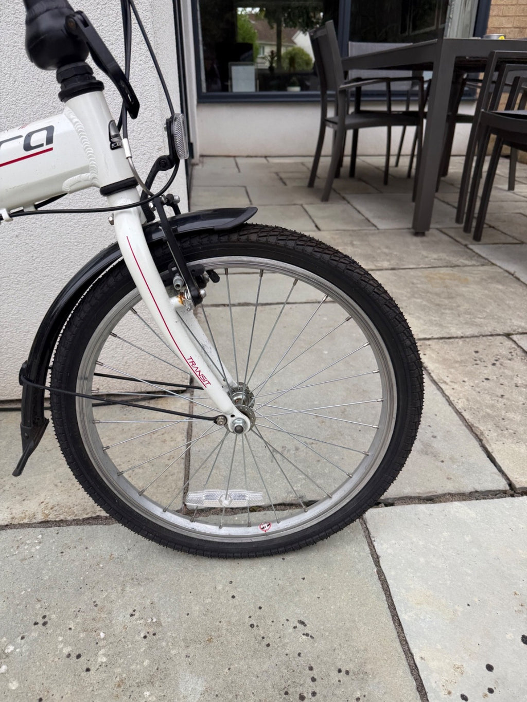 Carrera Transit Folding Bike 20in Wheels White Flat Bar V-Brake Unisex Adult