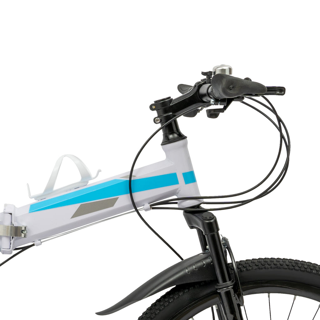 26" Folding Mountain Bike 21 Speed Men Bikes MTB Bicycle School Dual Disc Brake