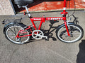 Kentex 20in Alloy Folding Bike Red, Rear Rack & Mudguards, 6 Derailleur Gears