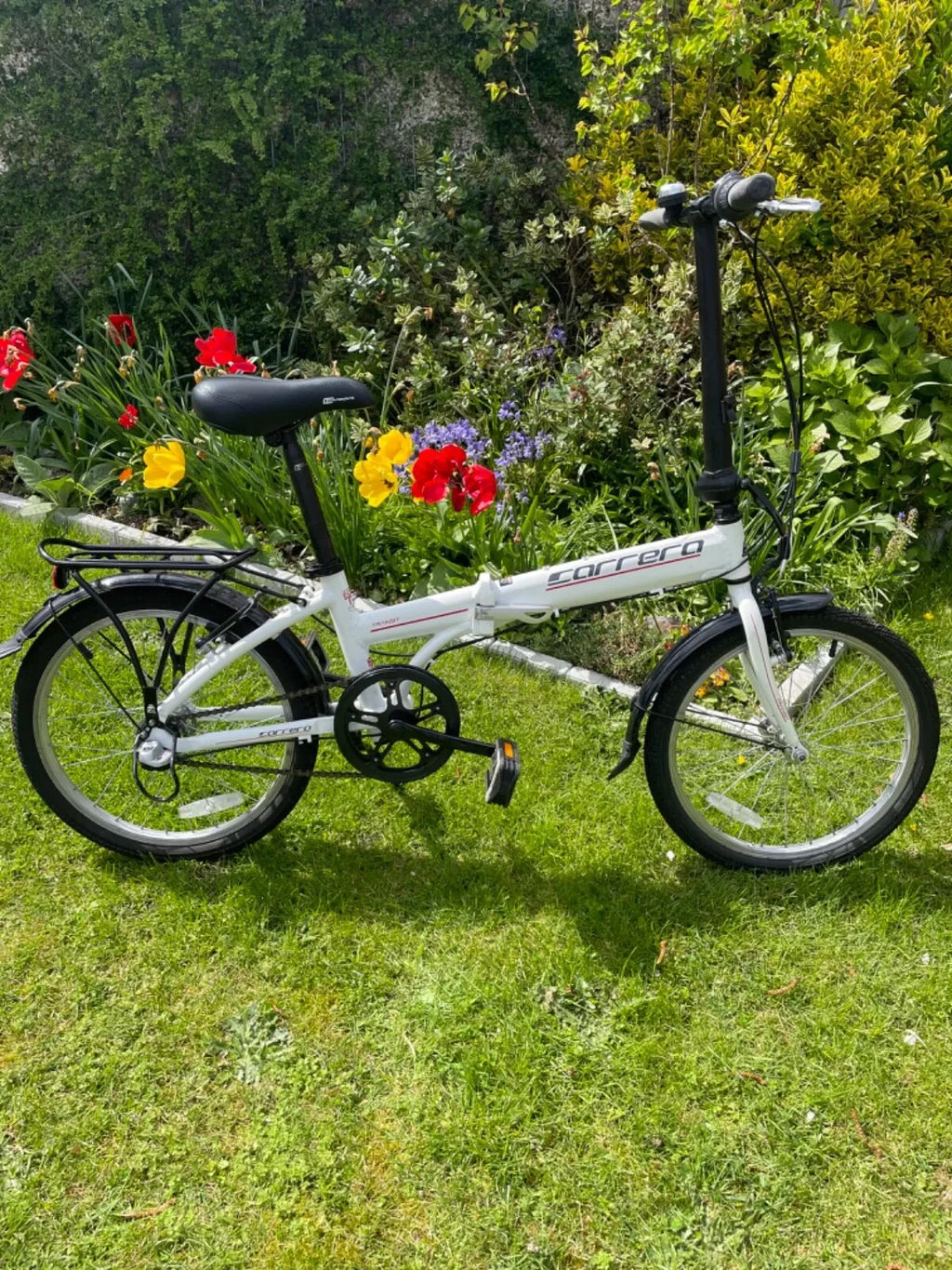 Carrera Transit Lightweight Folding Bike  Aluminium White