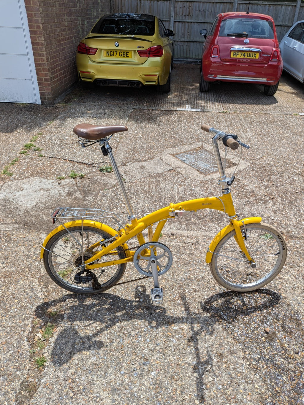 Bobbin Yellow Folding Bicycle Like Brompton Folding Bike