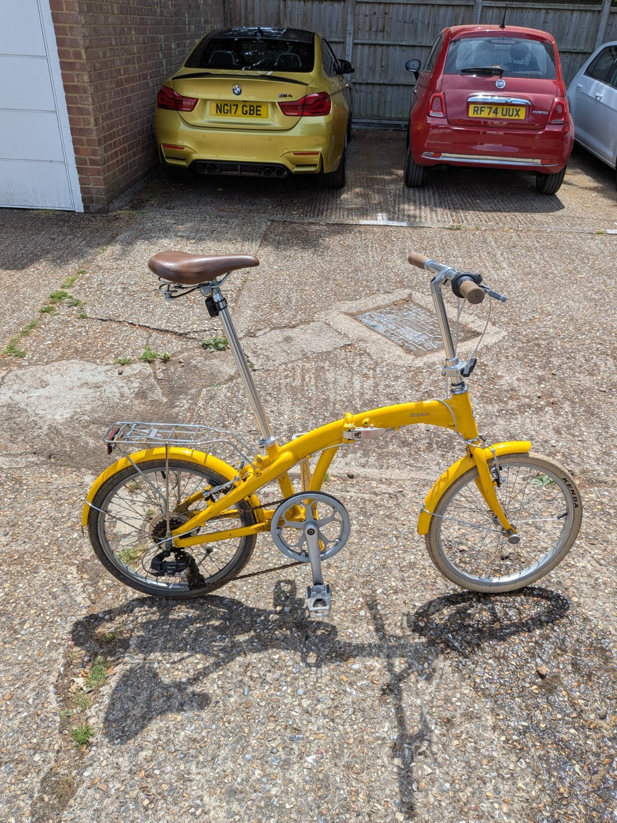 Bobbin Yellow Folding Bicycle Like Brompton Folding Bike