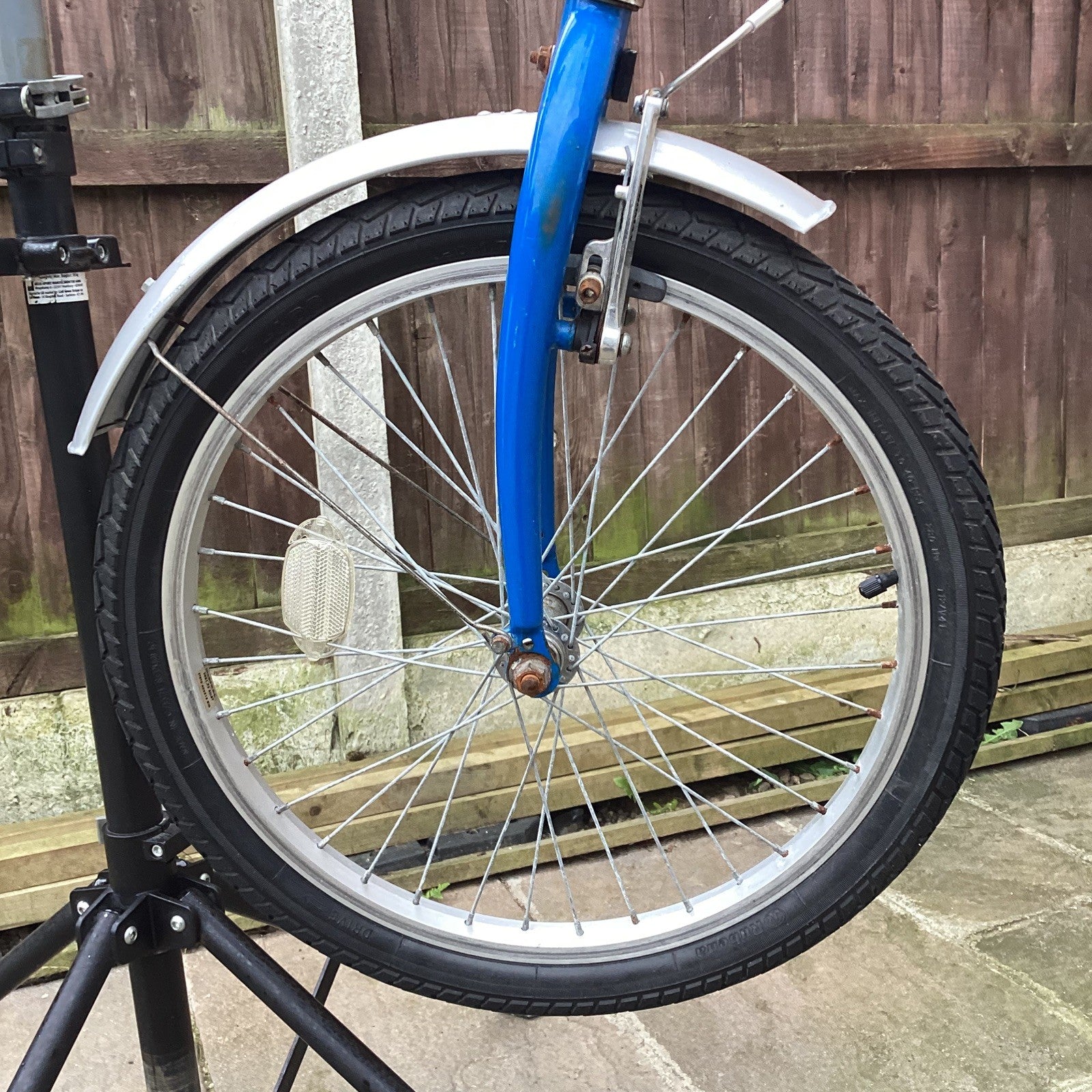 Raleigh Stowaway Steel 6 Speed Folding Bike In Blue - Serviced - 20" Wheels