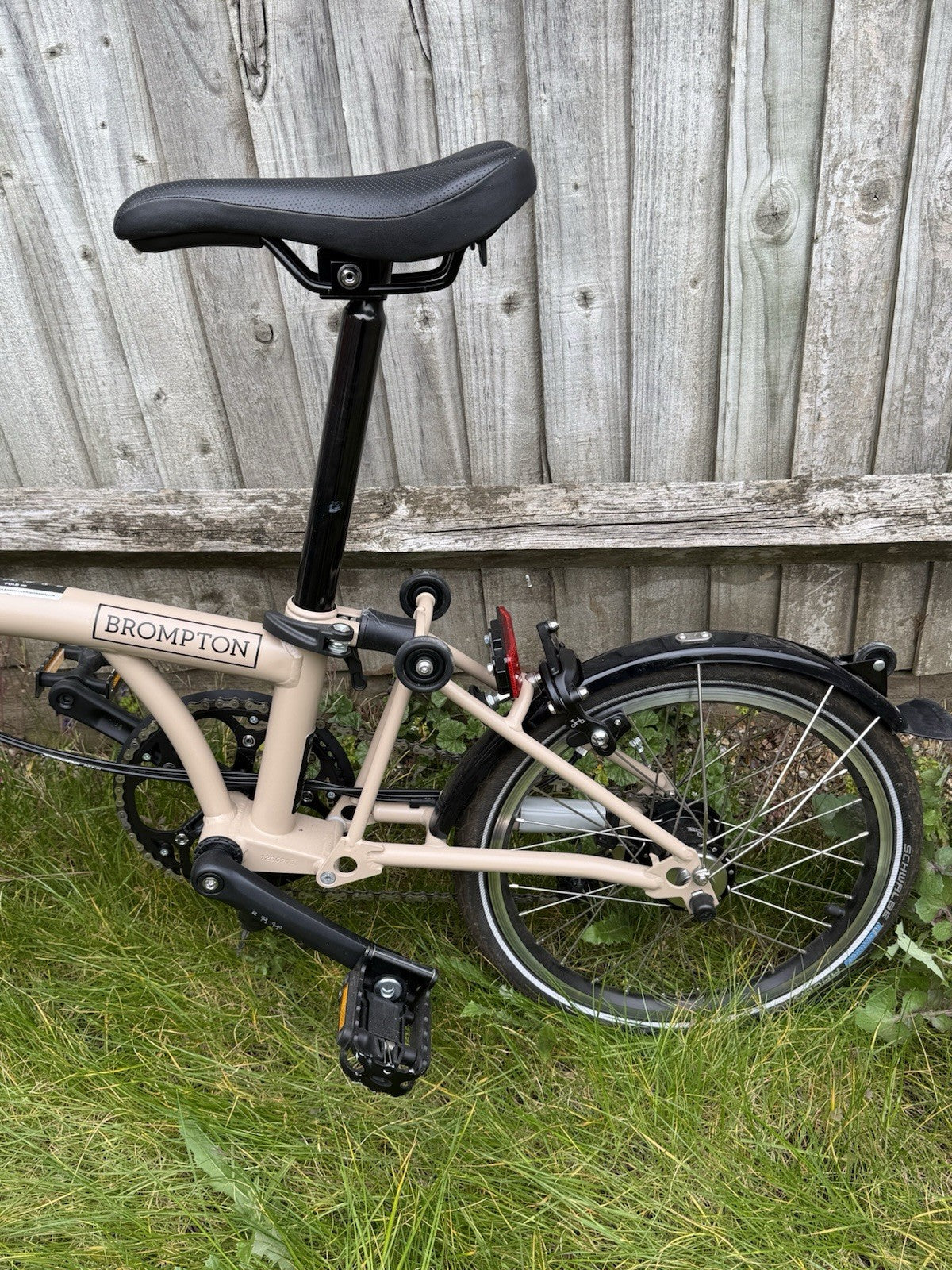 Brompton C Line Folding Bike 6 Speed, Mid bar, Dune Sand