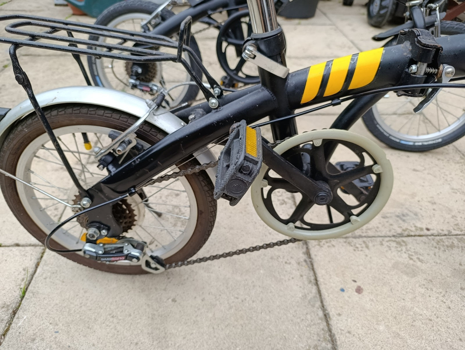 2 Folding Bikes, 5 speed. 16 inch wheels. Used.