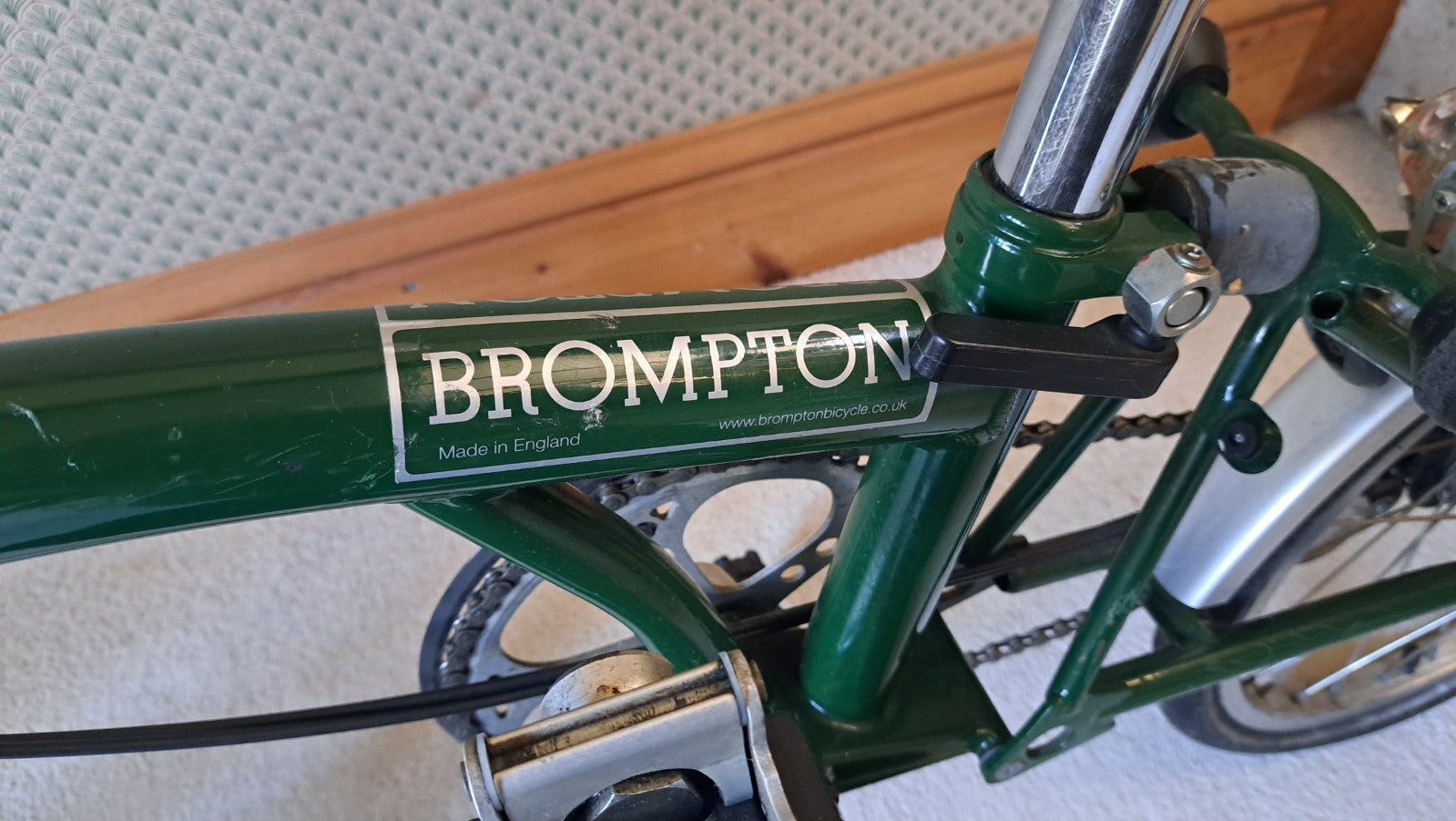 Vintage Brompton M3L . 3 Speed. Racing Green. FRONT BAG. VGC. Stored for 20years