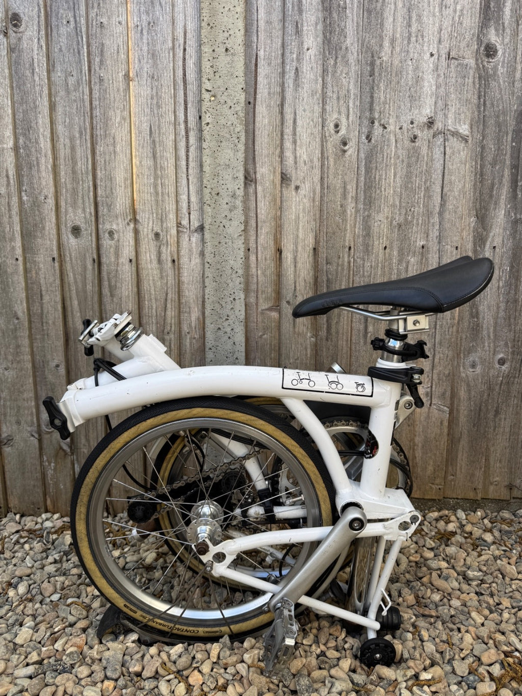 Brompton S2L Folding Bike White Good Condition