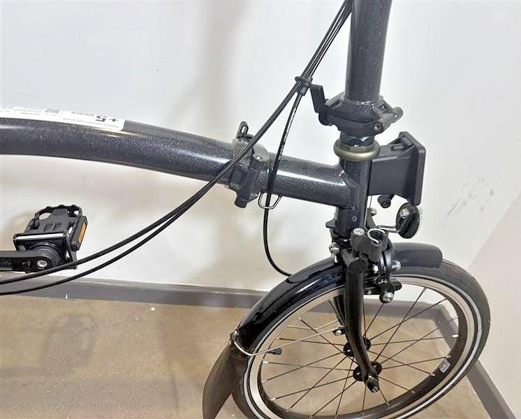 Brompton P Line 4 Speed 2022 Low Handlebar Folding Bike - Midnight Black