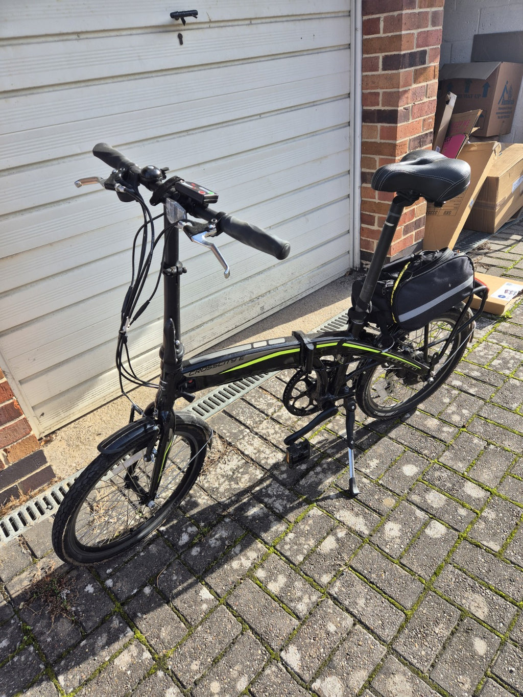 Carrera Crosscity E folding bike , 20'' wheels, black/green