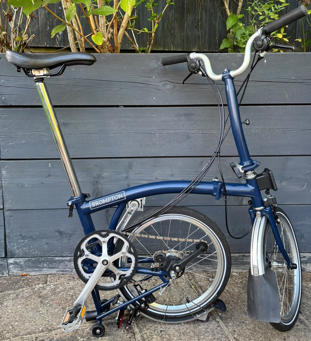 2021 Brompton M6L C Line Folding Bicycle 6 Speed Tempest Blue - Hardly Used