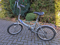 Raleigh Folding Bike Silver 20in Wheels Rear Rack Mudguards Unisex Adults