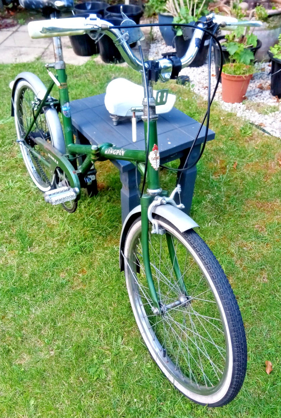 VINTAGE 1970s GREEN DAWES KINGPIN FOLDING BIKE BICYCLE STURMEY ARCHER 3 SPEED