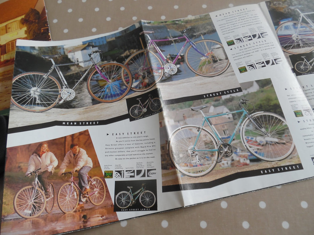 Dawes Cycles 1992 Touring/Tandem & Mountain/Street Brochures fold out type