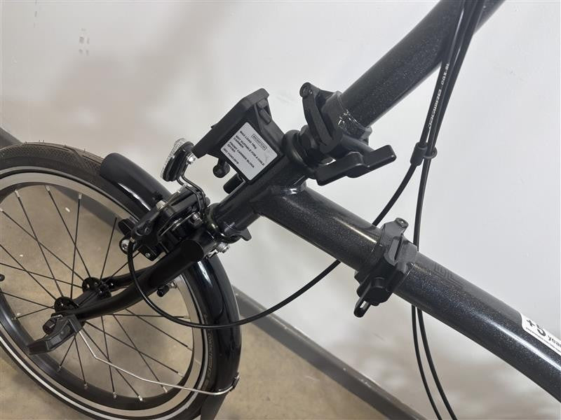 Brompton P Line 4 Speed 2022 Low Handlebar Folding Bike - Midnight Black
