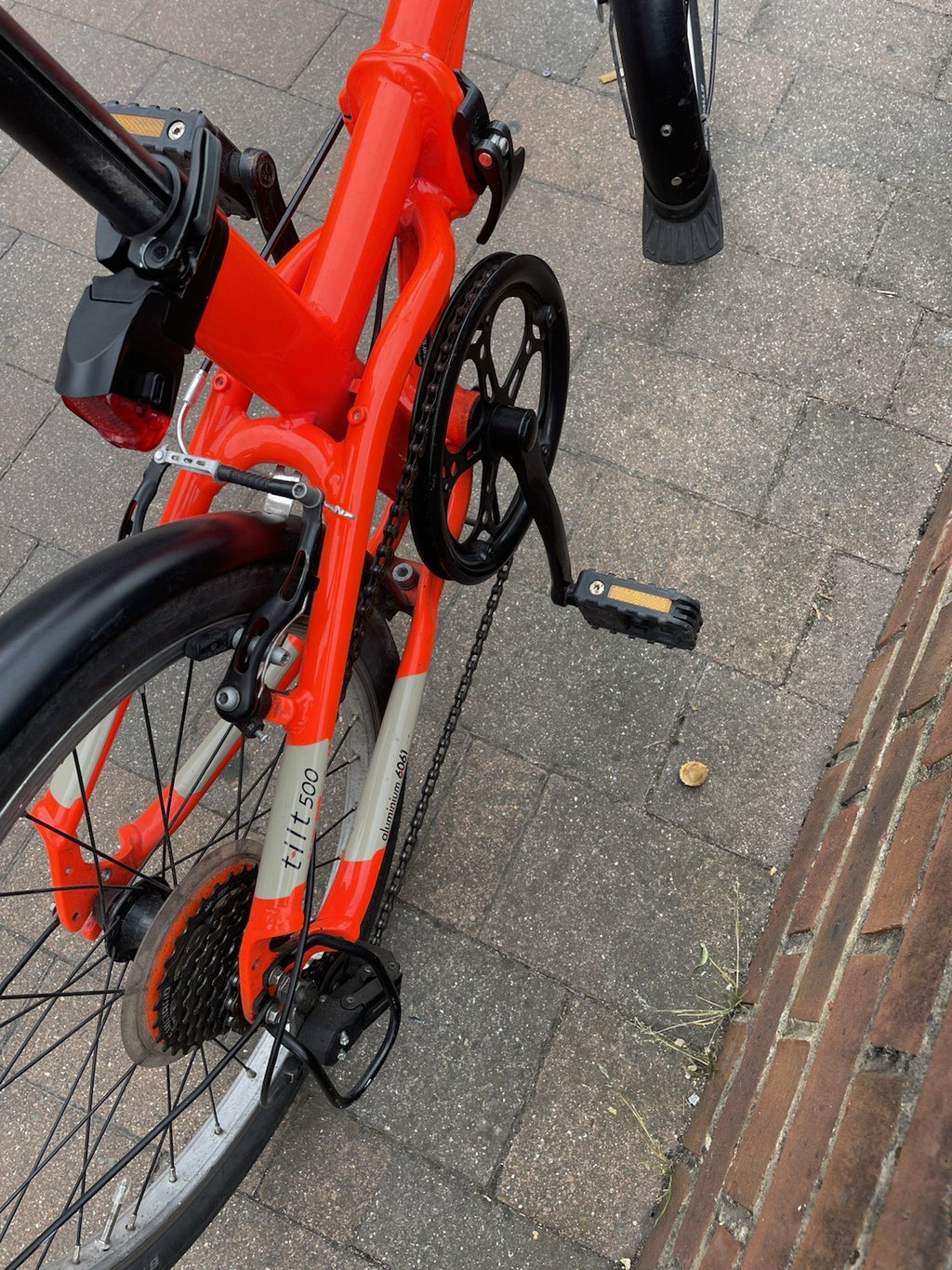 B’Twin Tilt 500 Aluminium 6061 - Orange - Foldable Bike