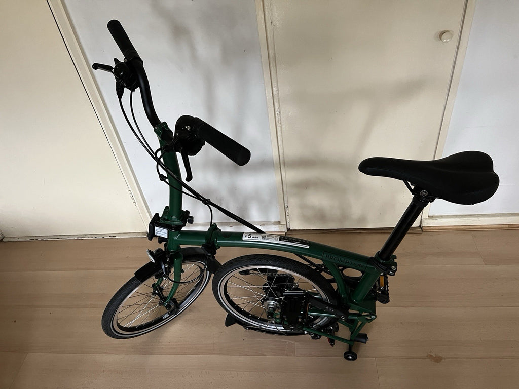 Brompton C Line Explore 6-Speed, 2025, Green, Black Edition, Mid Handlebar, New