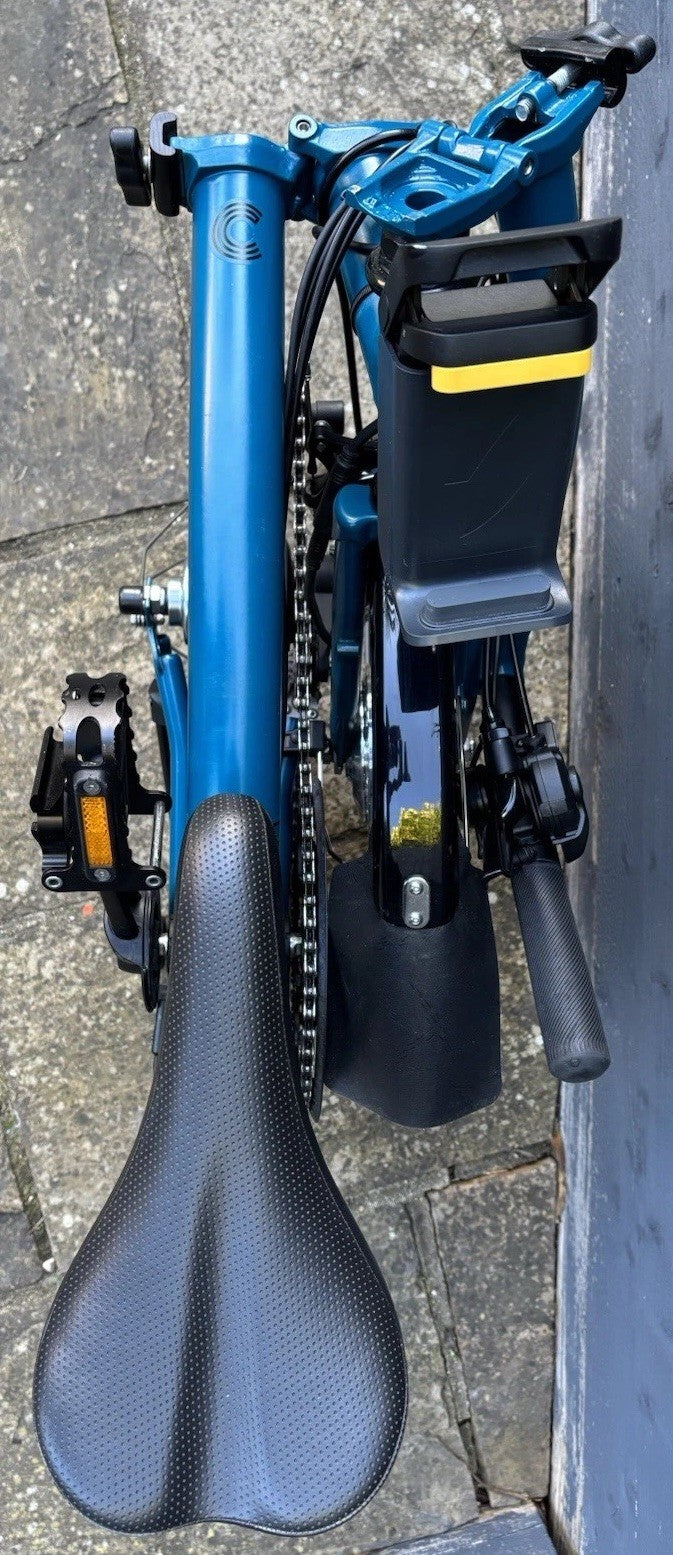 2023 Brompton C Line 6 Speed Urban Folding bicycle in Ocean Blue + Swytch E Kit