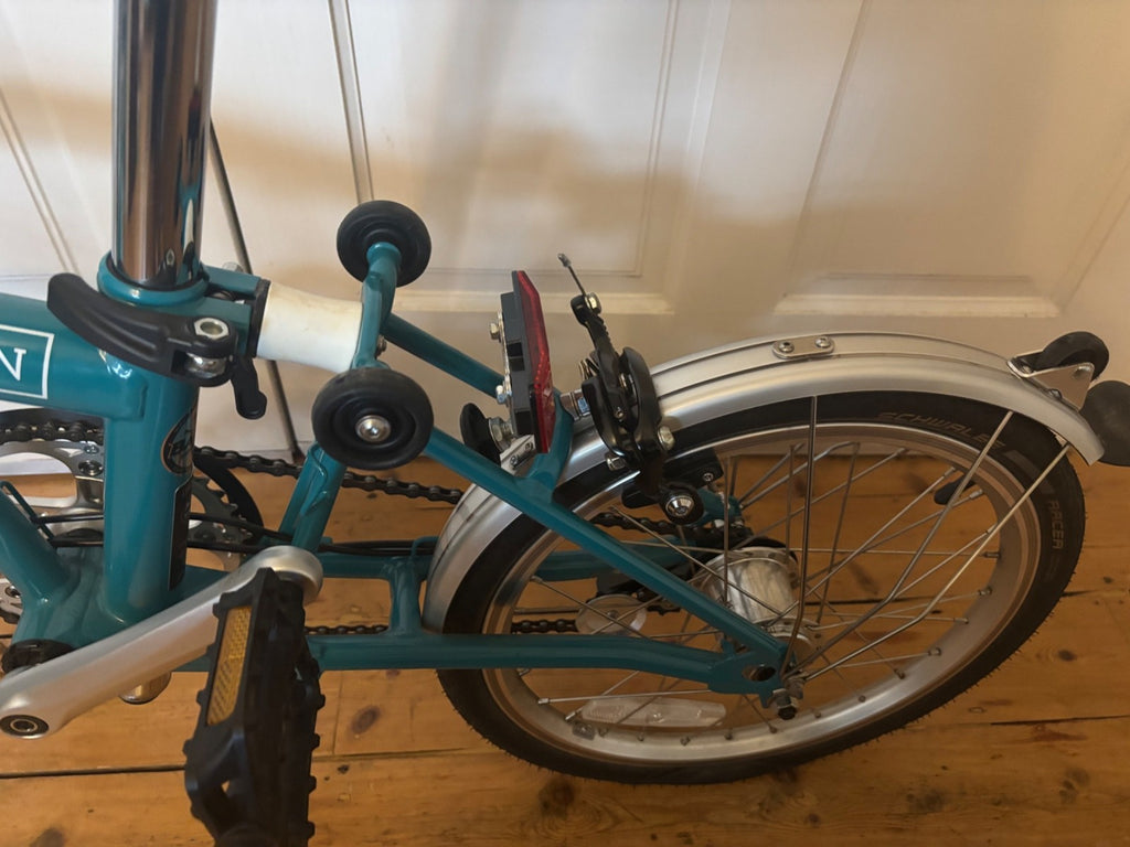 Brompton blue B75 folding bike excellent condition