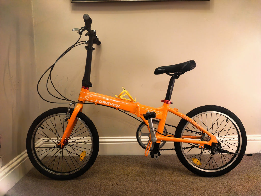 Forever adult folding bike orange great condition