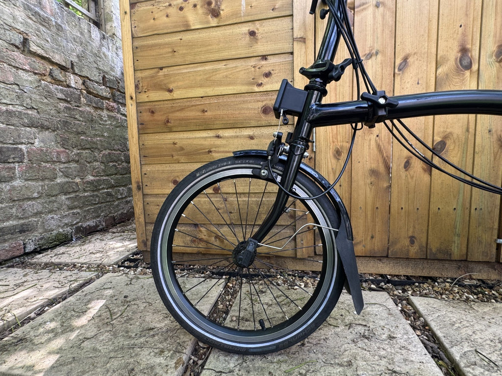 Brompton C‑Line S6L Black Edition Roller Rack – Low Handlebar – 6‑Speed - Brooks