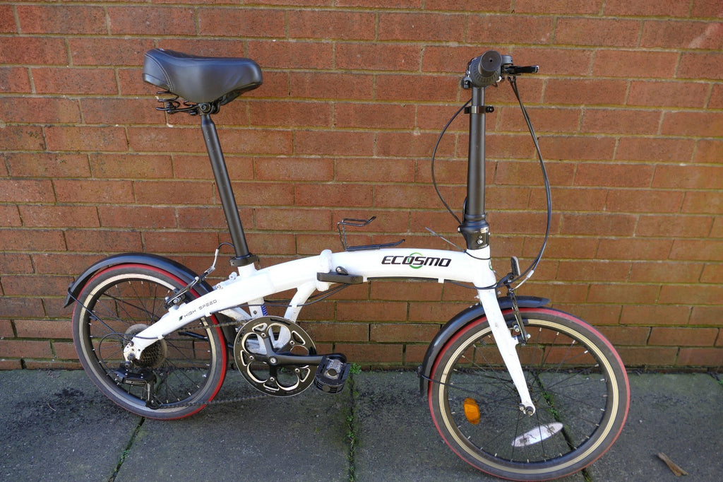 Ecosmo 20AF09BL 20" Wheel 12kg Lightweight Alloy Folding City Bicycle - White