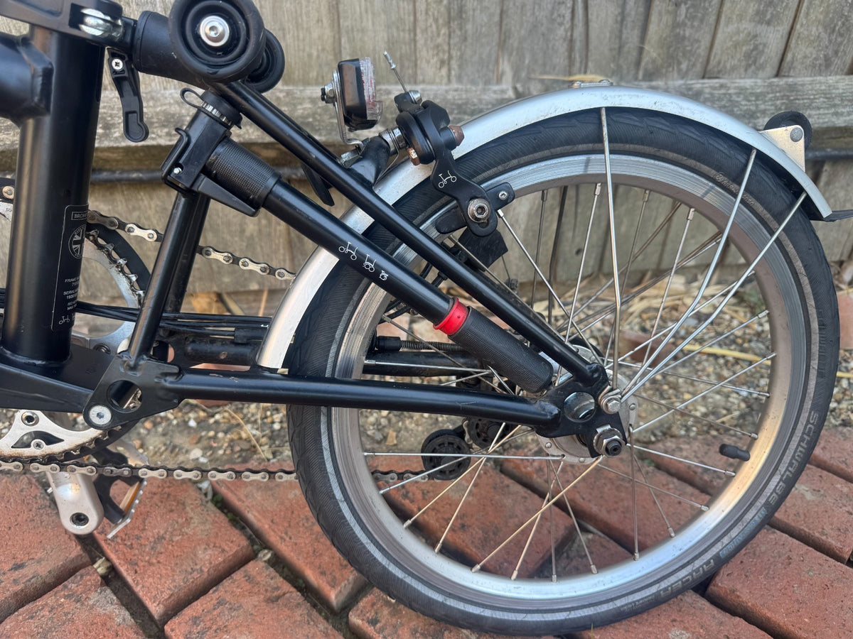 Brompton M6L 6 Speed Folding Bike Black 2019 M Type Mudguards