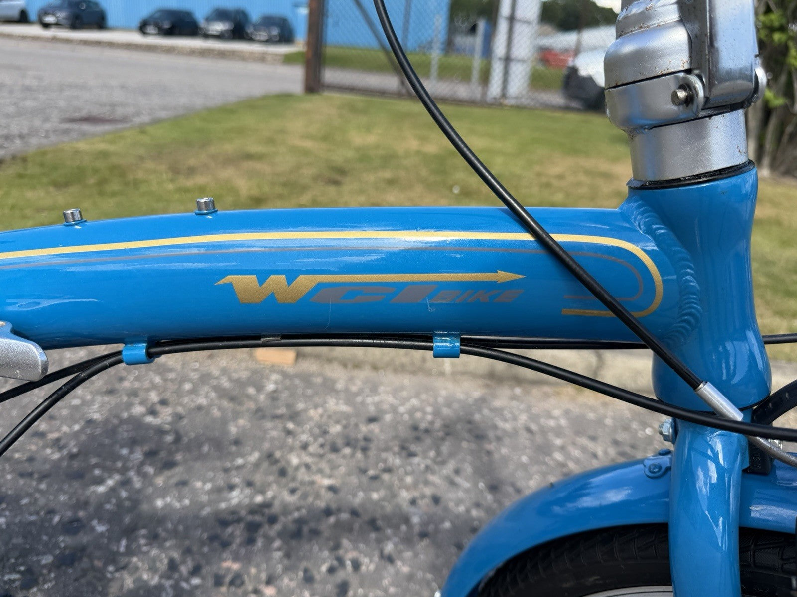 WCI Folding Bike Unisex Shimano 6 Gears Blue New