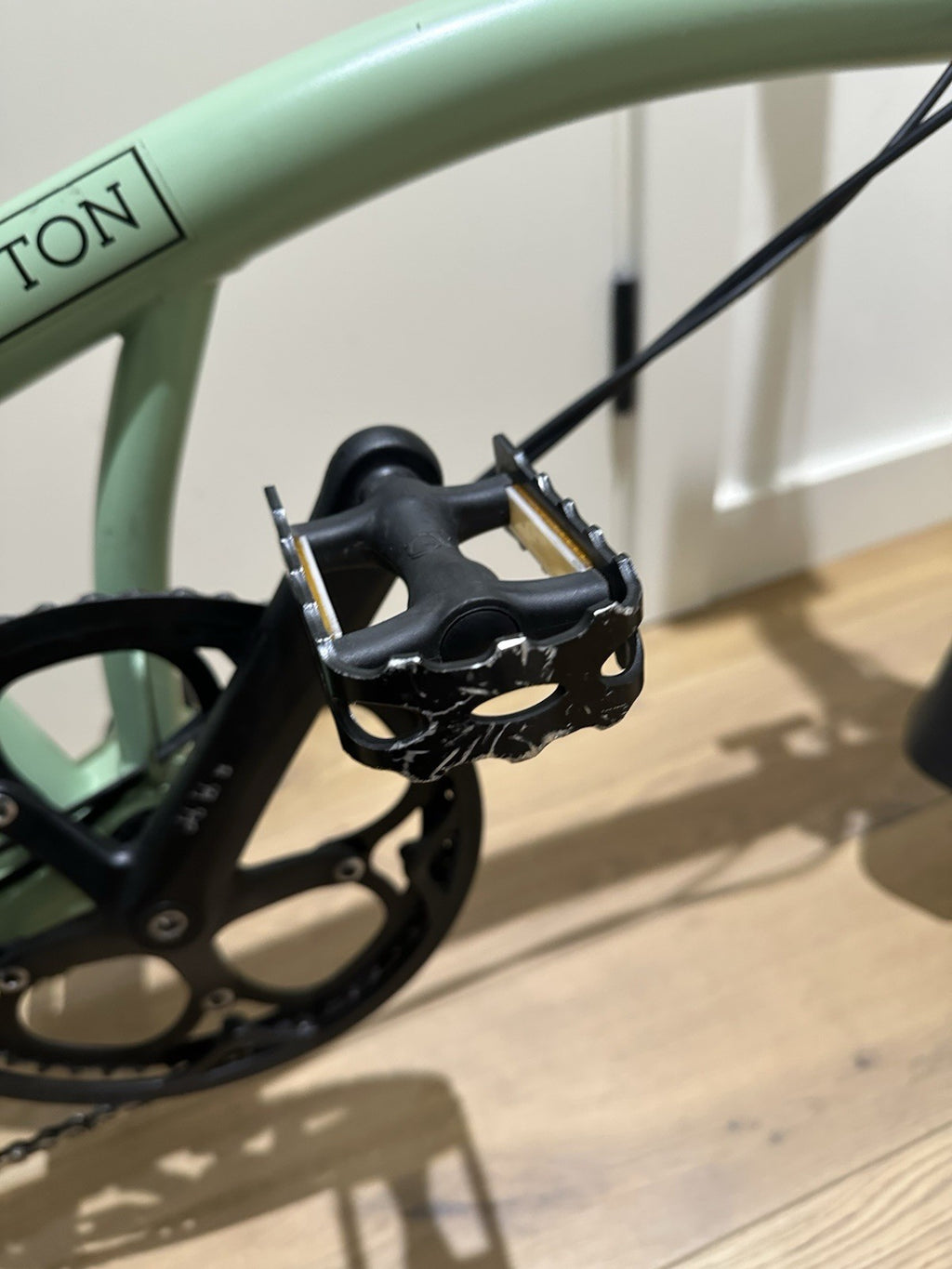 Brompton Folding Bike 16in Green, Mudguards, Derailleur Gears, Rim Brakes