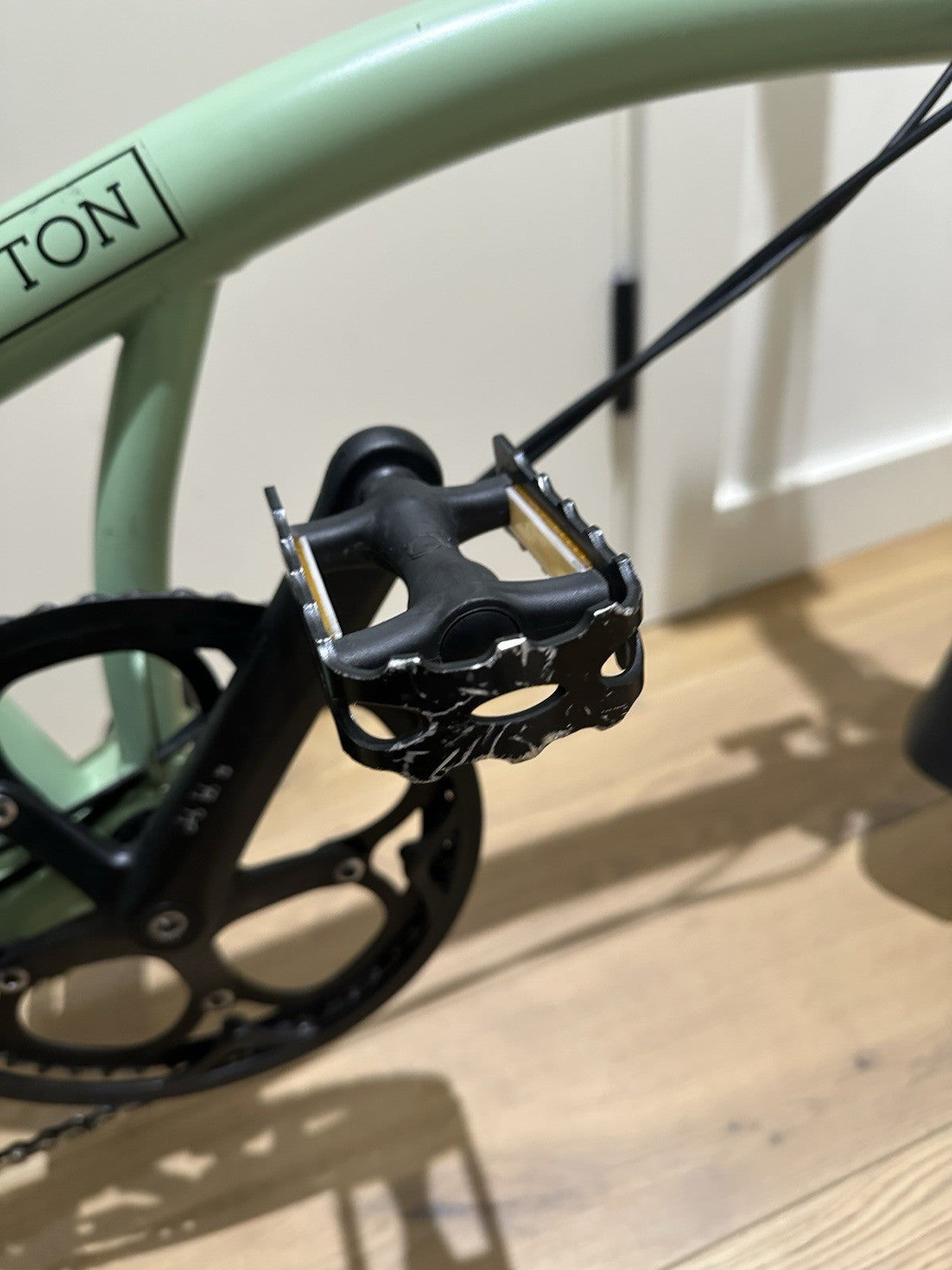 Brompton Folding Bike 16in Green, Mudguards, Derailleur Gears, Rim Brakes