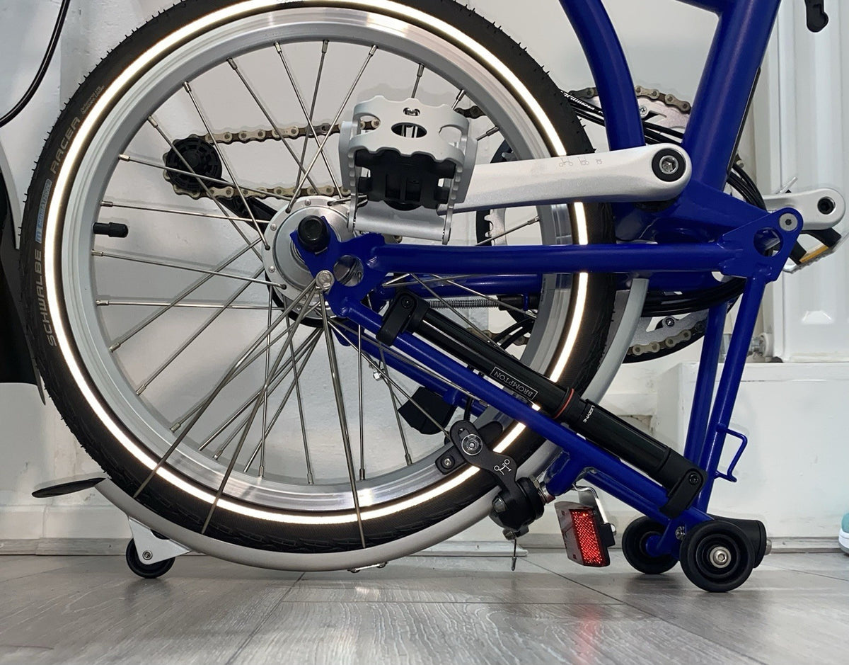 Brompton C Explored Line Folding Bike 16in  Piccadilly Blue with 6 speeds.