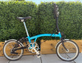 Brompton P6L 2018 6-Speed Folding Bike - Lagoon Blue - Immaculate Condition