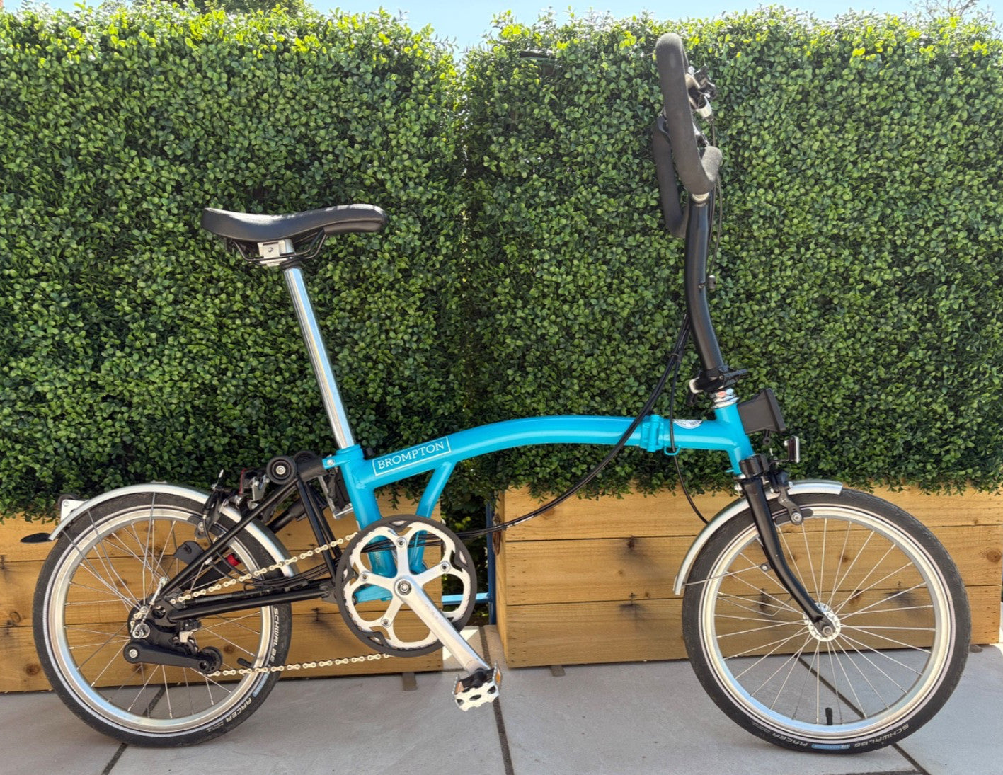 Brompton P6L 2018 6-Speed Folding Bike - Lagoon Blue - Immaculate Condition