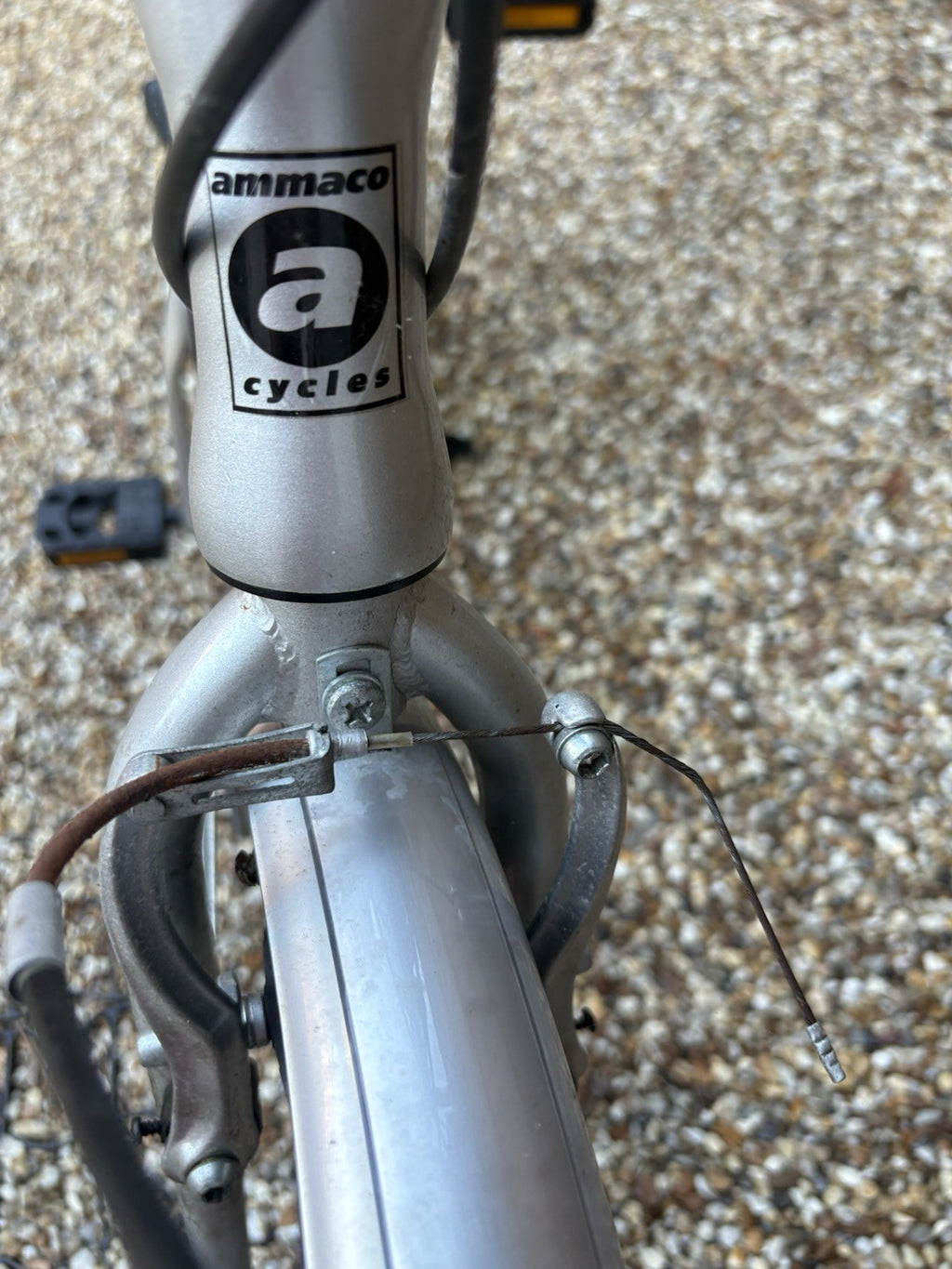 Ammaco silver ladies folding British made bike sturmey archer gears