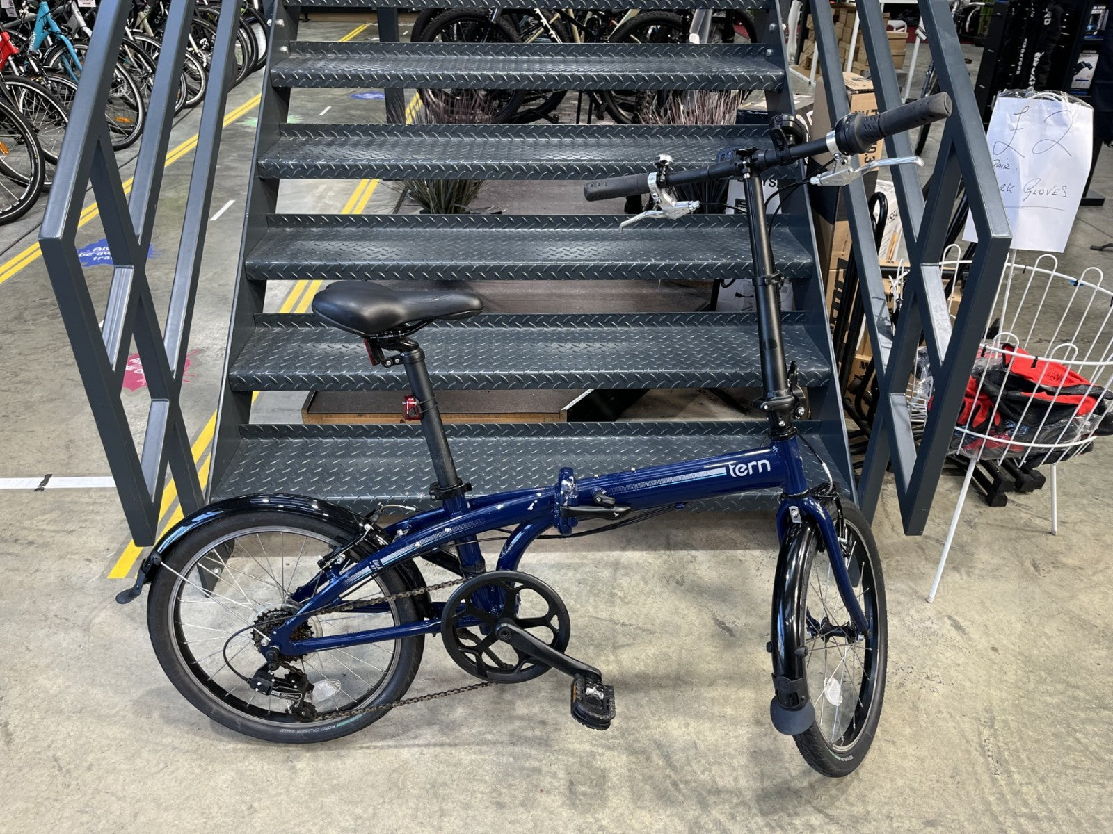 tern link b7 blue lightweight folding bike 20''