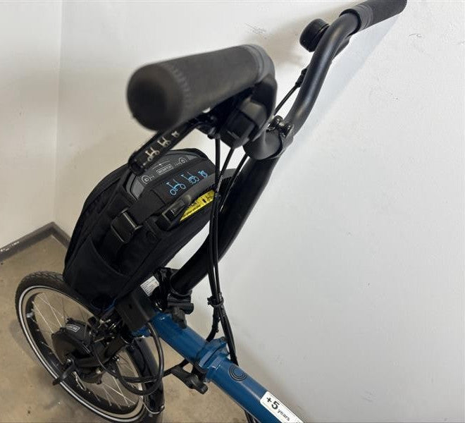 Brompton Electric C Line 4 Speed Mid Folding Bike - 2023 - Ocean Blue