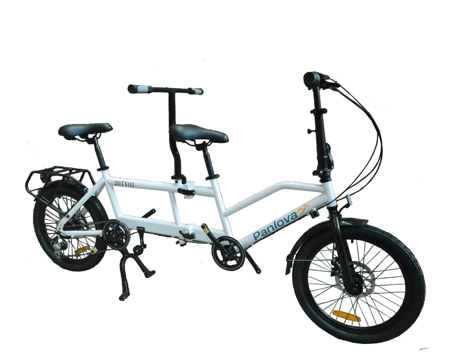 20" Wheel Folding Tandem Bicycle bike, 7 SP Shimano, Full Disc Brakes -20TF01W5