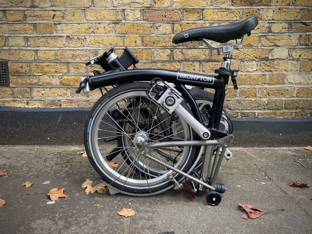 BROMPTON S2LX Folding Bike - Titanium and steel super light Black