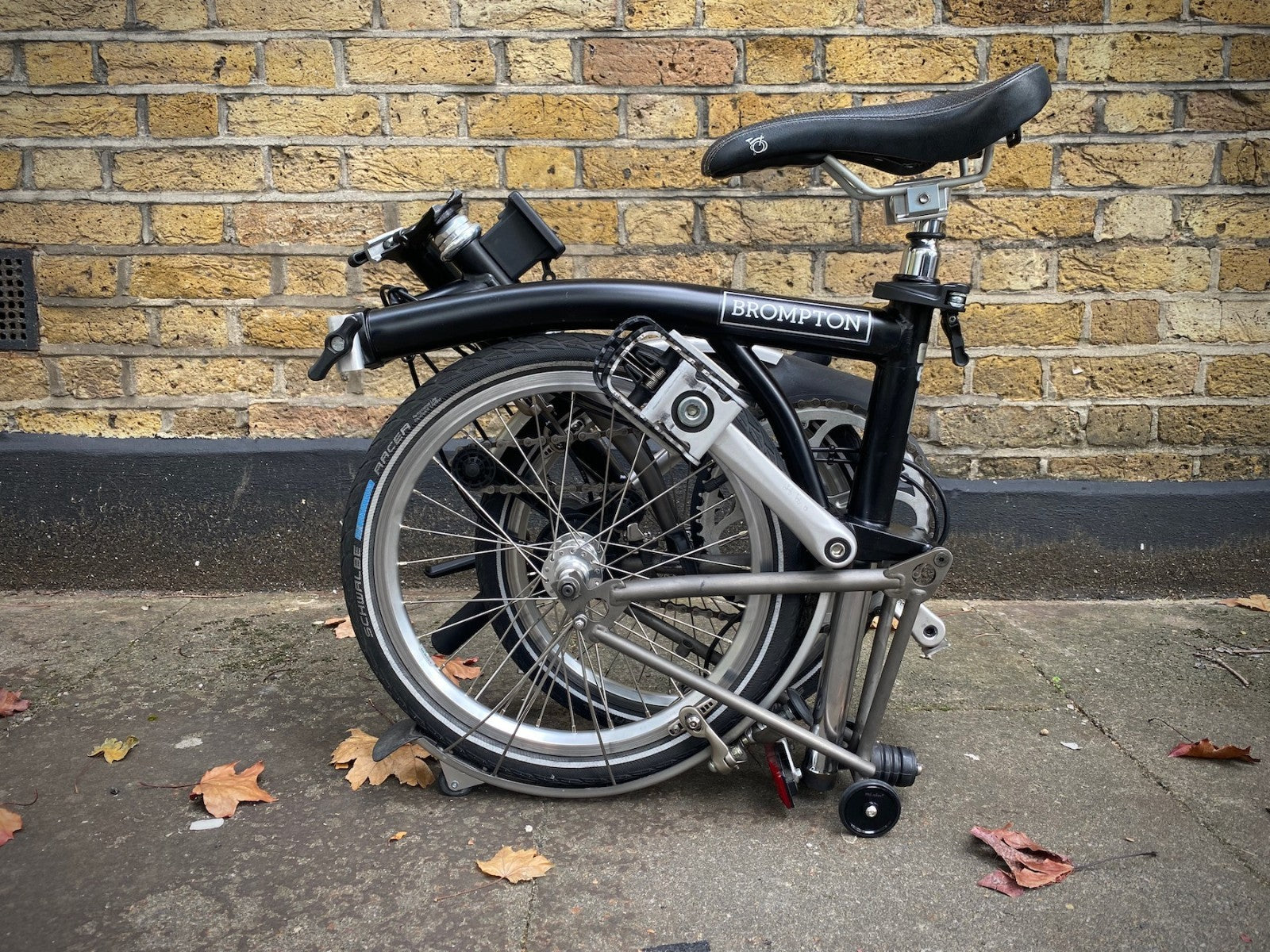 BROMPTON S2LX Folding Bike - Titanium and steel super light Black