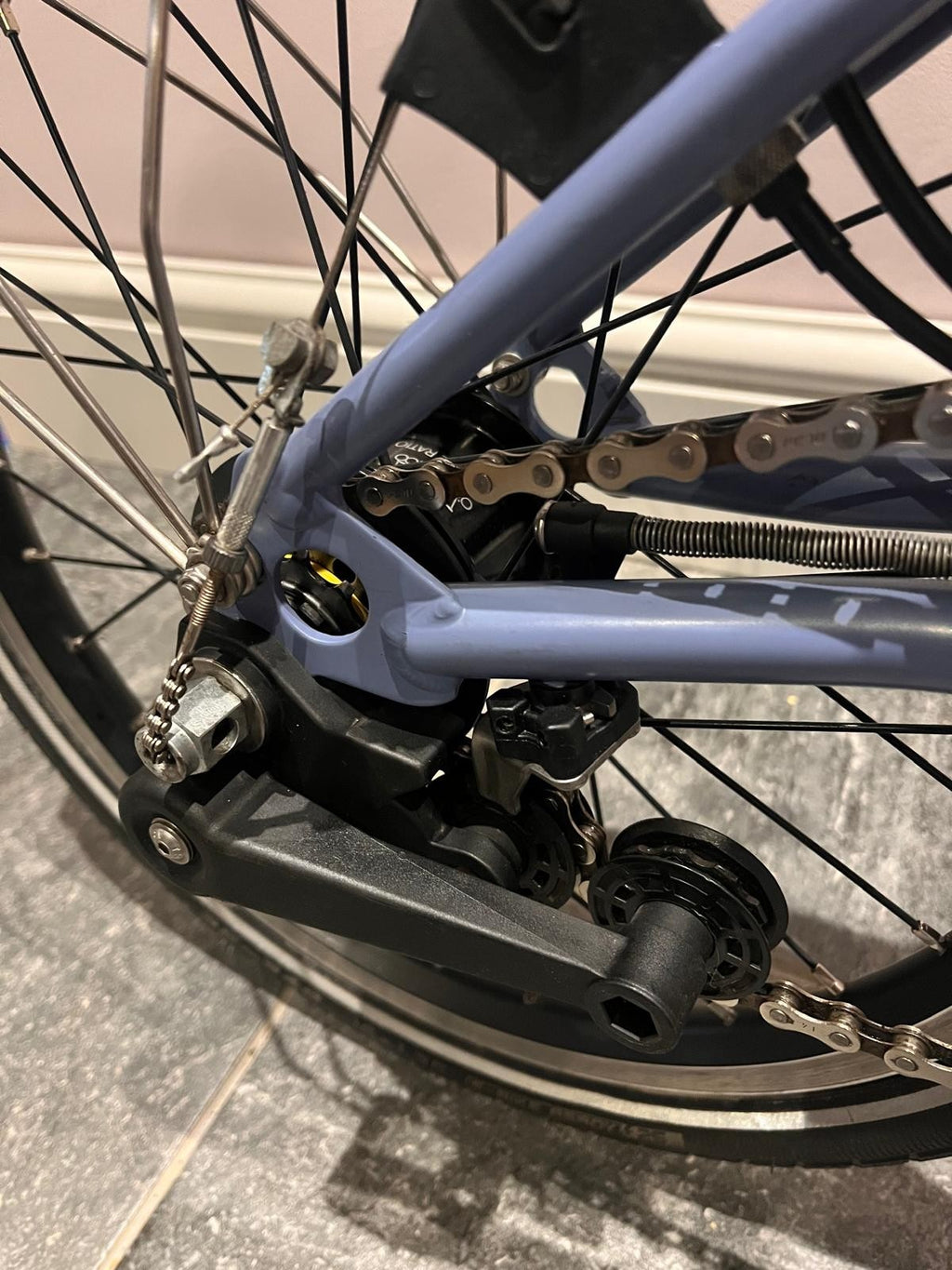 Ocean Blue Brompton C Line 6 Speed 2023 Folding Bike. Serviced, with accessories