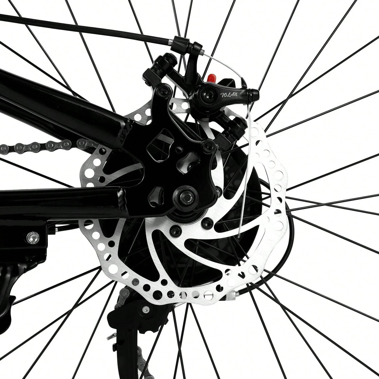 26 in Folding Mountain Bike 21-Speed MTB Bicycle Full Suspension Disc Brake Bike