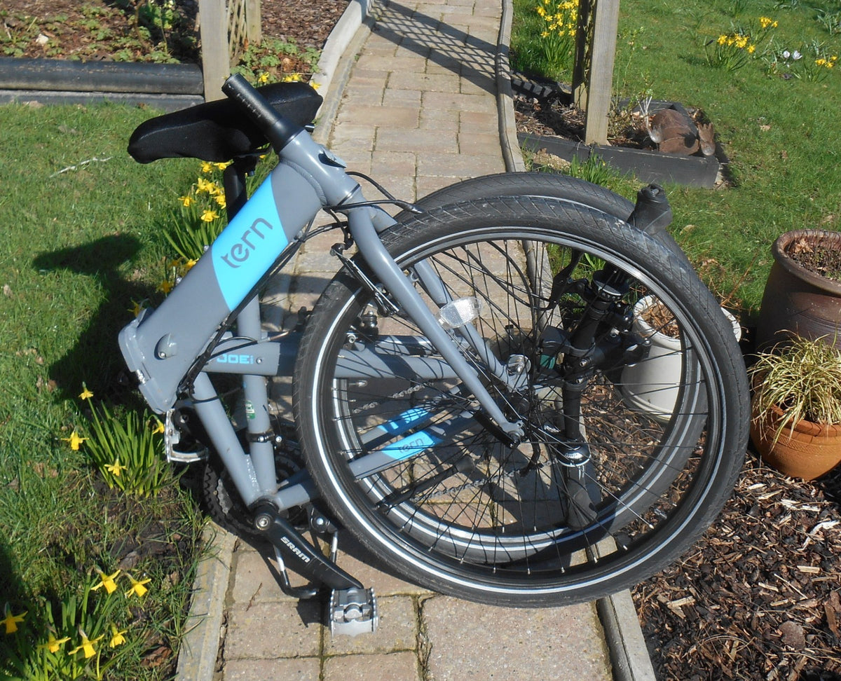 Two Tern Joe folding bikes with stow bags