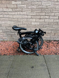 brompton folding bike 6 speed c line -  black edition. Comes with extras
