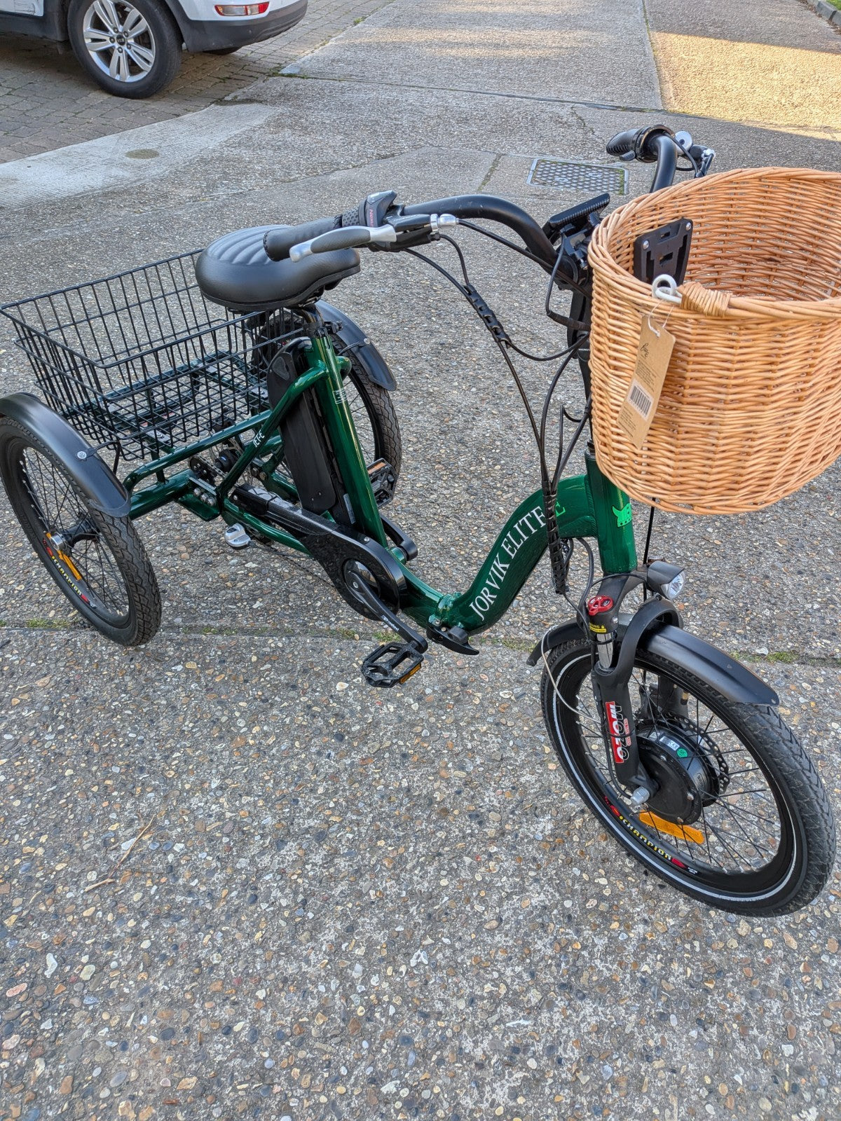 Jorvik Elite Jet E-20 Folding Trike, 32 MILES, BRAND NEW ORIGINAL BATTERY, L@@K