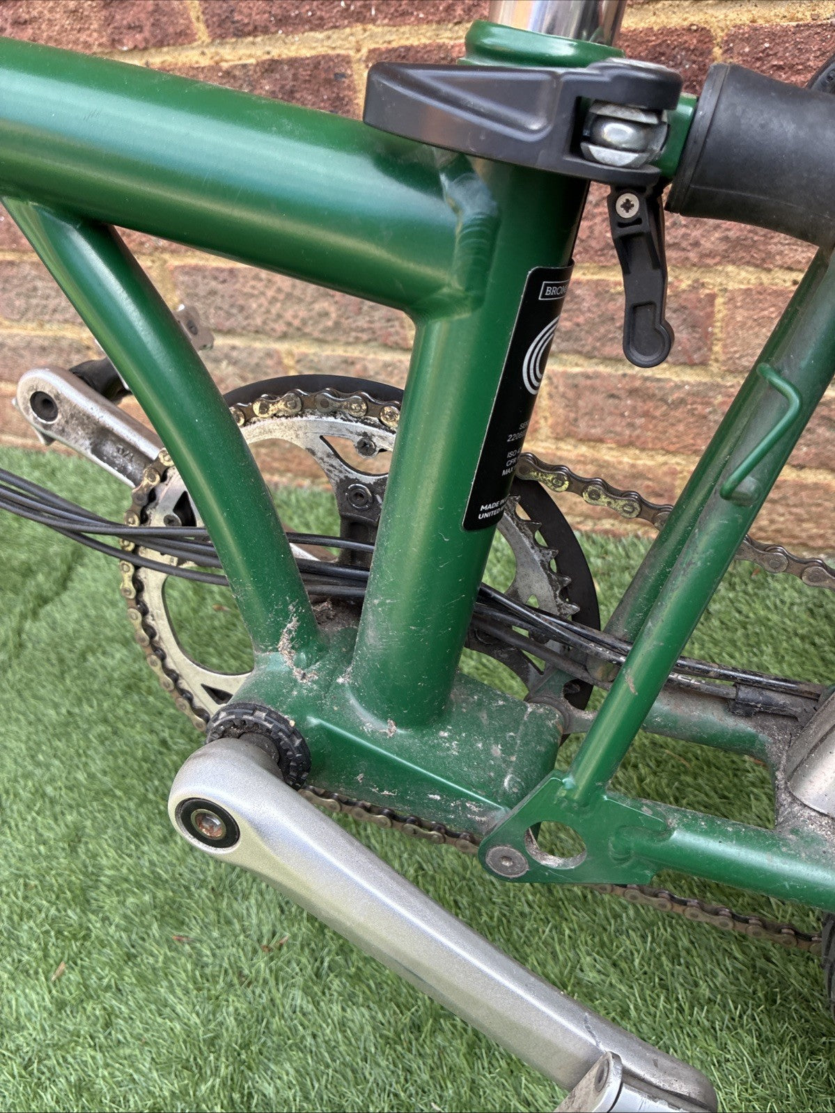 Brompton folding bike, 6 speed, British racing Green, See Description
