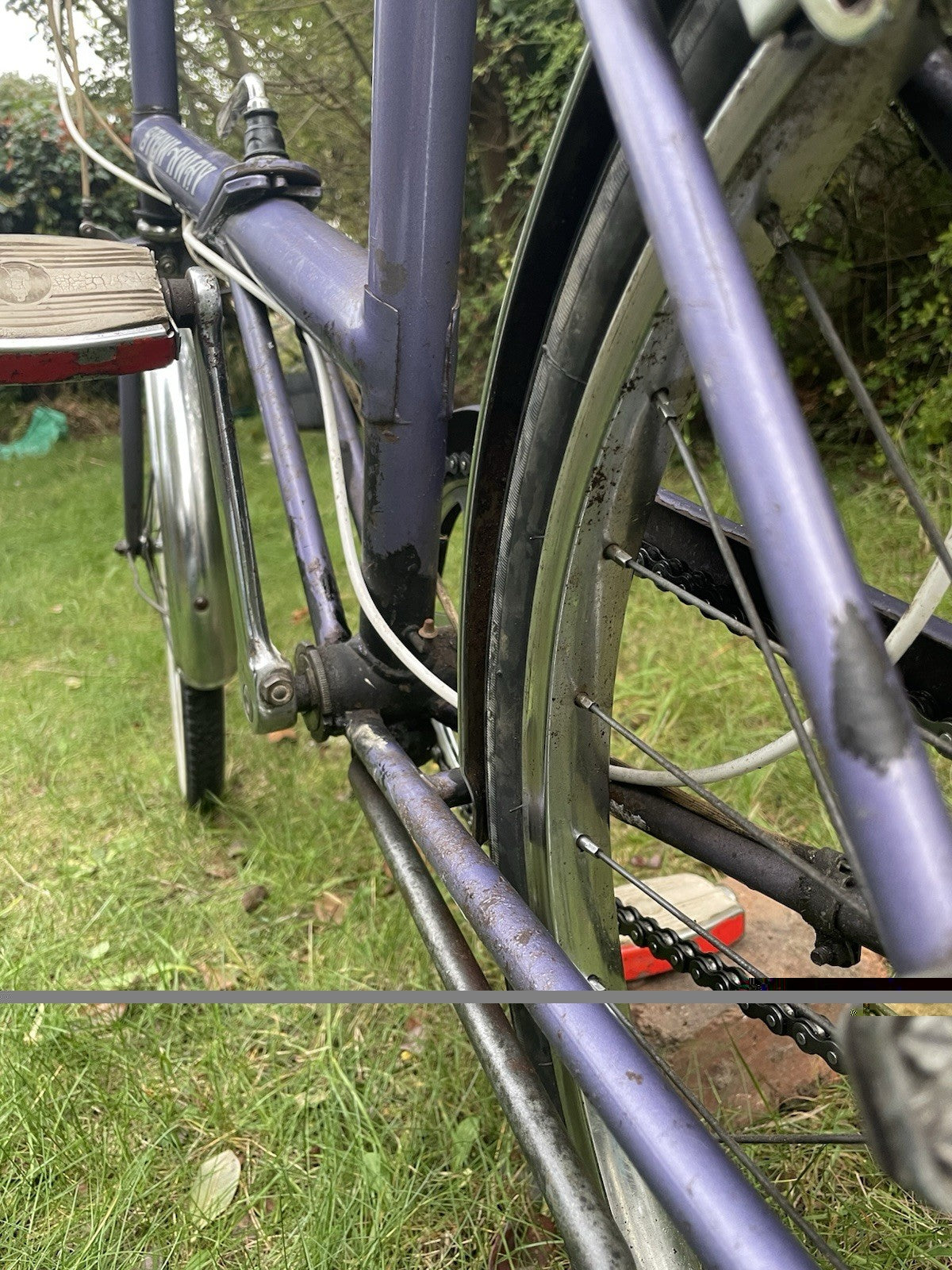 Raleigh Stowaway 1976 Folding Bike Purple Sturmey Archer Desirable Brooks Saddle