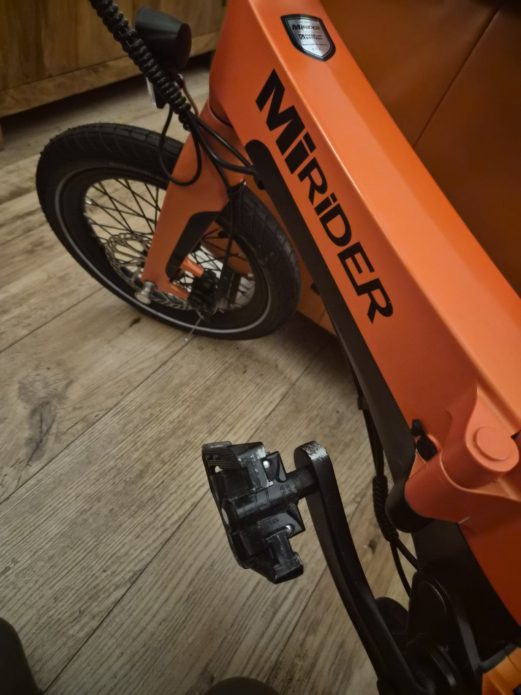 MiRIDER One 16 Folding Bike Orange (Excellent Condition + Extras)