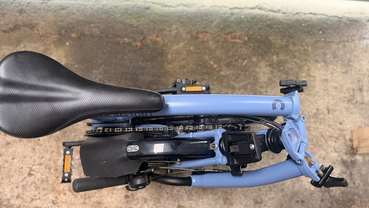 Brompton Bike M6L C-LineExplore Mid Handlebar2022 Folding Bike - Cloud Blue