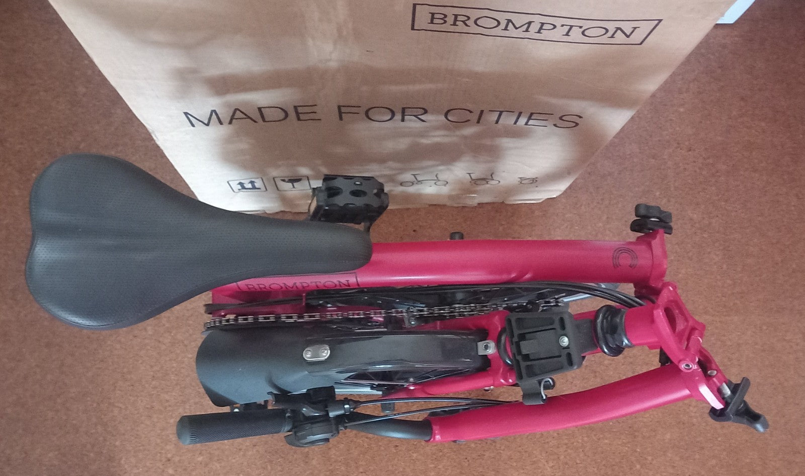 Brompton C Line Explore H6L High Bar Folding Bike Brick Red New In Box Unridden