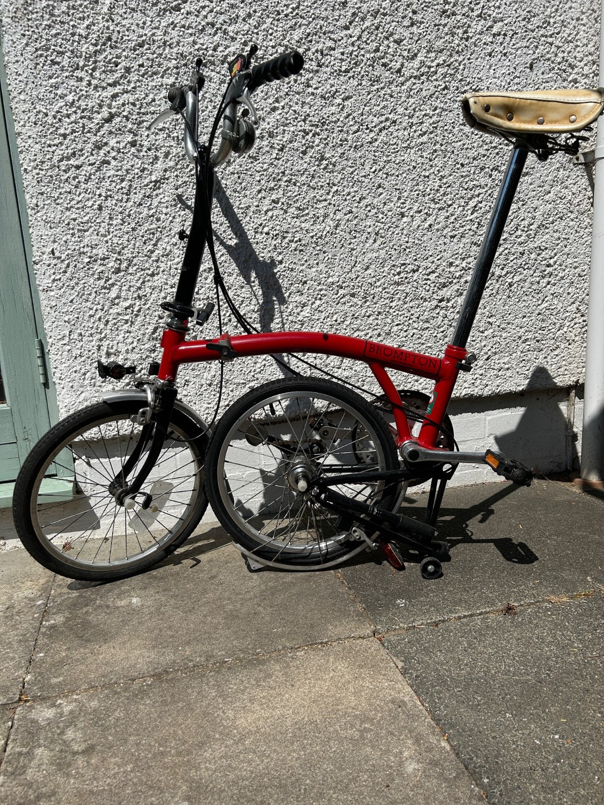 Brompton Folding Bike T5  Frame number 12616  colour red 1993