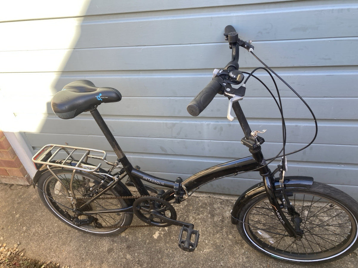 Viking Folding Shopper Bike with 6 Speed Gears Plus Padded Bike Seat